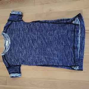 Madewell‎ Marled Blue Short Sleeve Sweatshirt Dress XS B1407